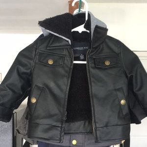Boys faux leather jacket